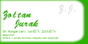 zoltan jurak business card